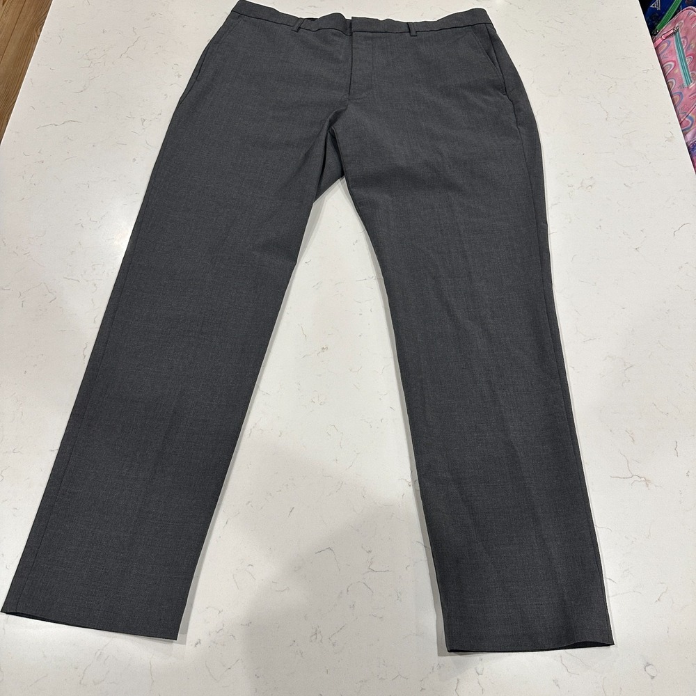 J.Crew Thompson Mens Dress Pants 36 x 32 Gray Wool Tapered Stretch Trousers